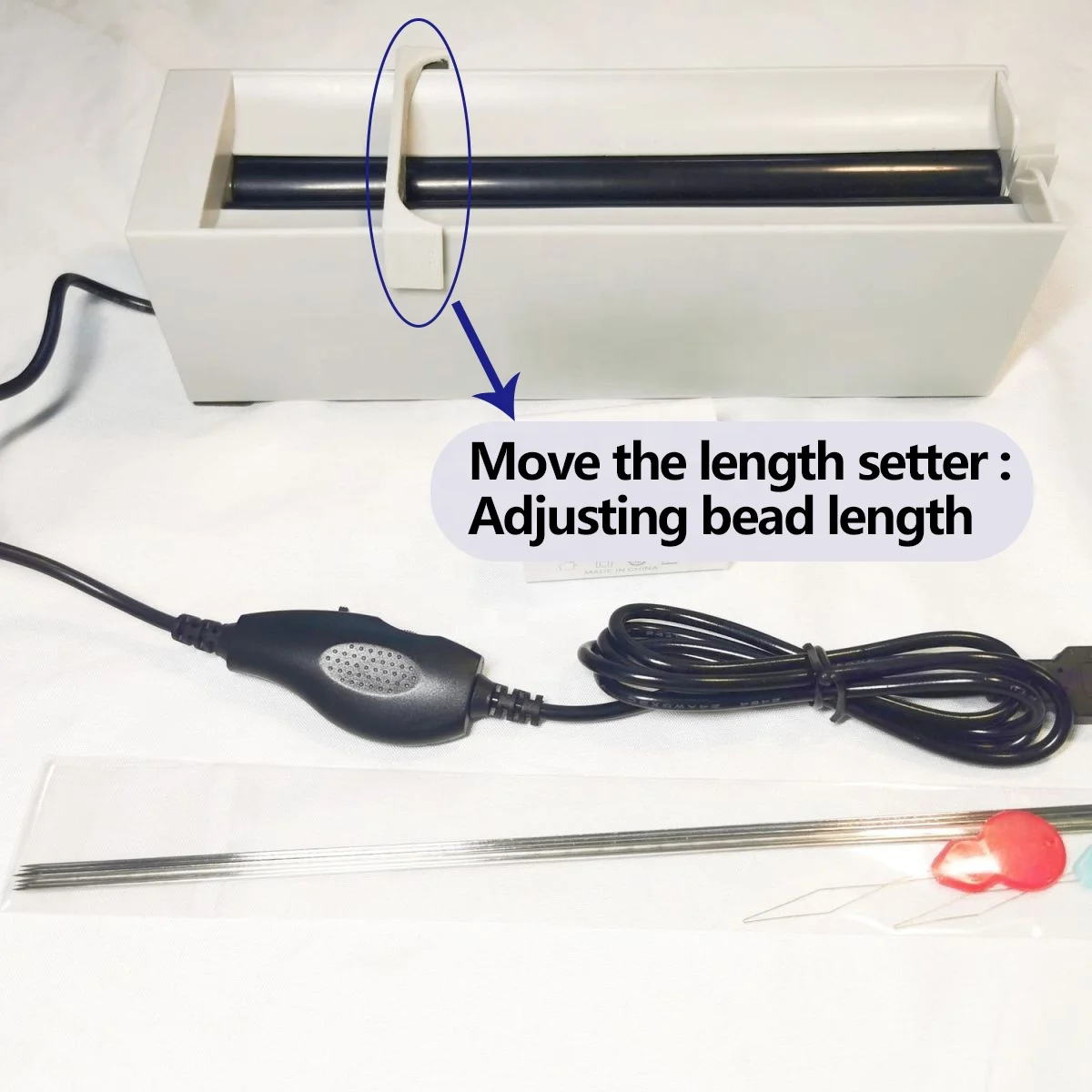 Semi-Automatic USB Powered Bead Stringer Adjustable Speed Bead Spinner for Jewelry
