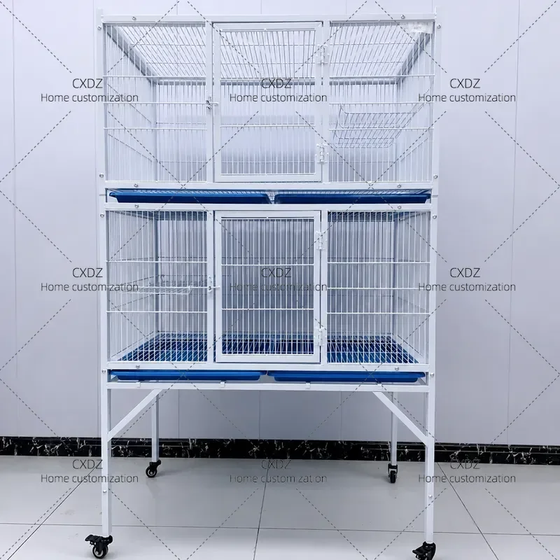 Galvanized Multi Layer Pigeon Cage for Household Breeding Desktop Carrier Pigeon Pairing Encrypted Three Tier Coop