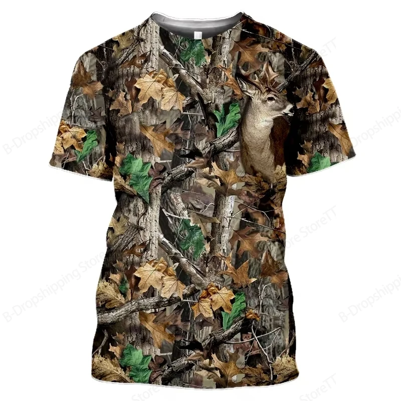 Men Tshirt Camouflage Leaf 3d Print Tshirt Men Women Fashion T-shirts Outdoor T Shirt Casual Short Sleeve Tops Tees Graphic Plus