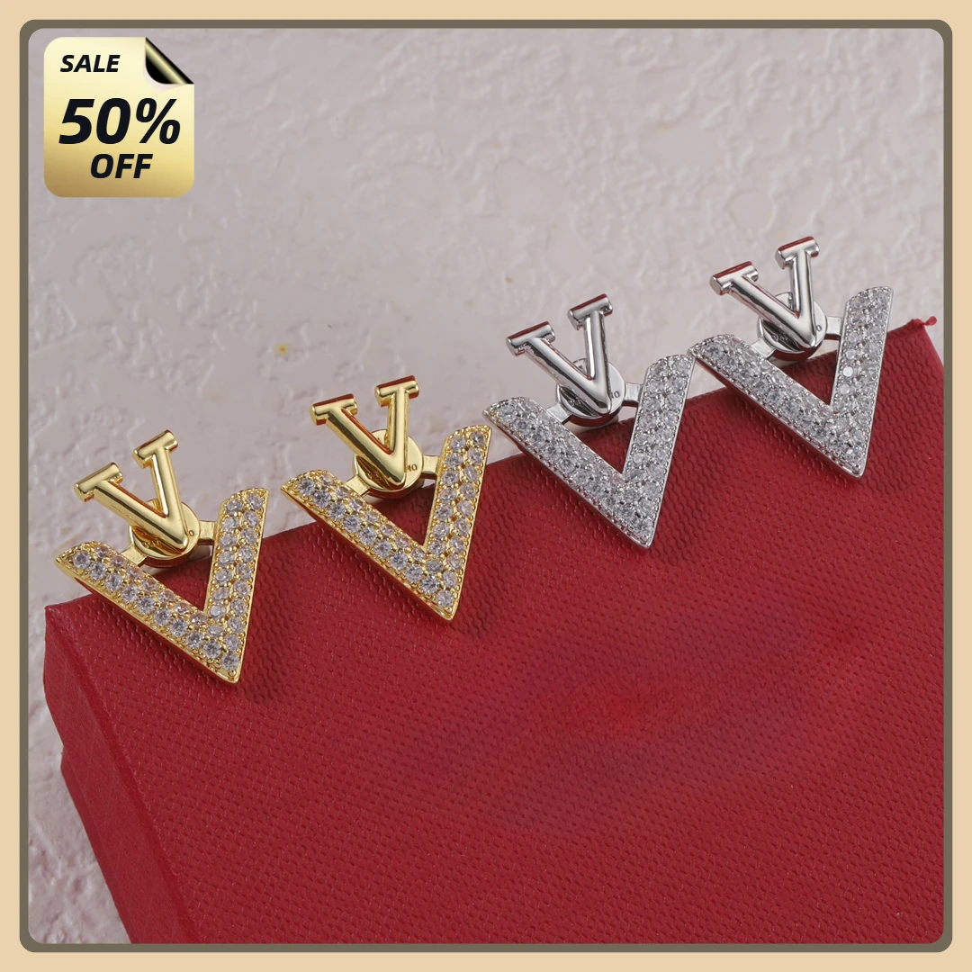 Valentino's New Collection, Featuring Chic 925 Silver Earrings, Youthful Energy, High-End Appeal, Discount Price, Free Delivery