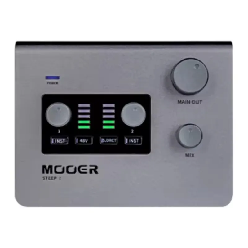 MOOER STEEP I / II 2 in 2 out audio interface support MIDI input and output for musicians, producers, mobile recording