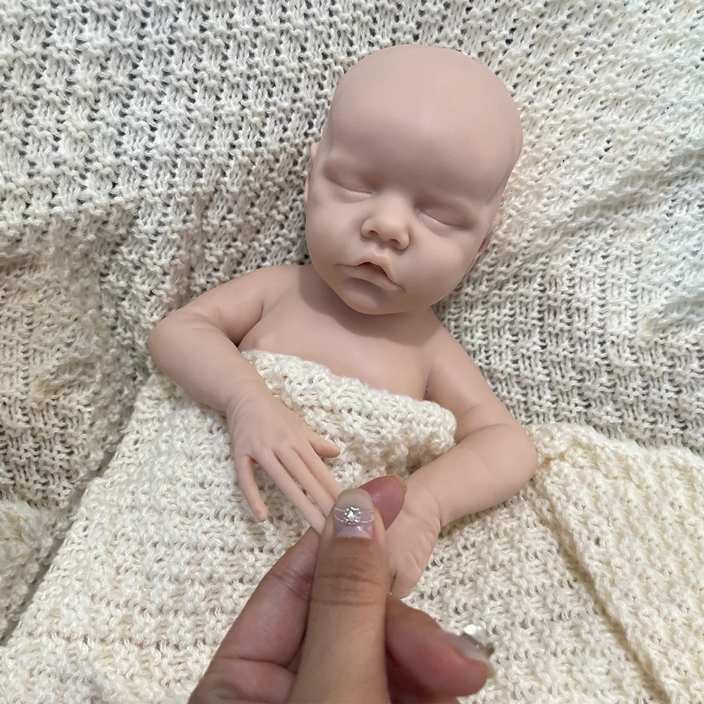 Lifelike 18 Inch Silicone Reborn Baby Dolls Lifelike Newborn Sleeping Girl Handmade Real Life Soft Weighted Body Gift Toy