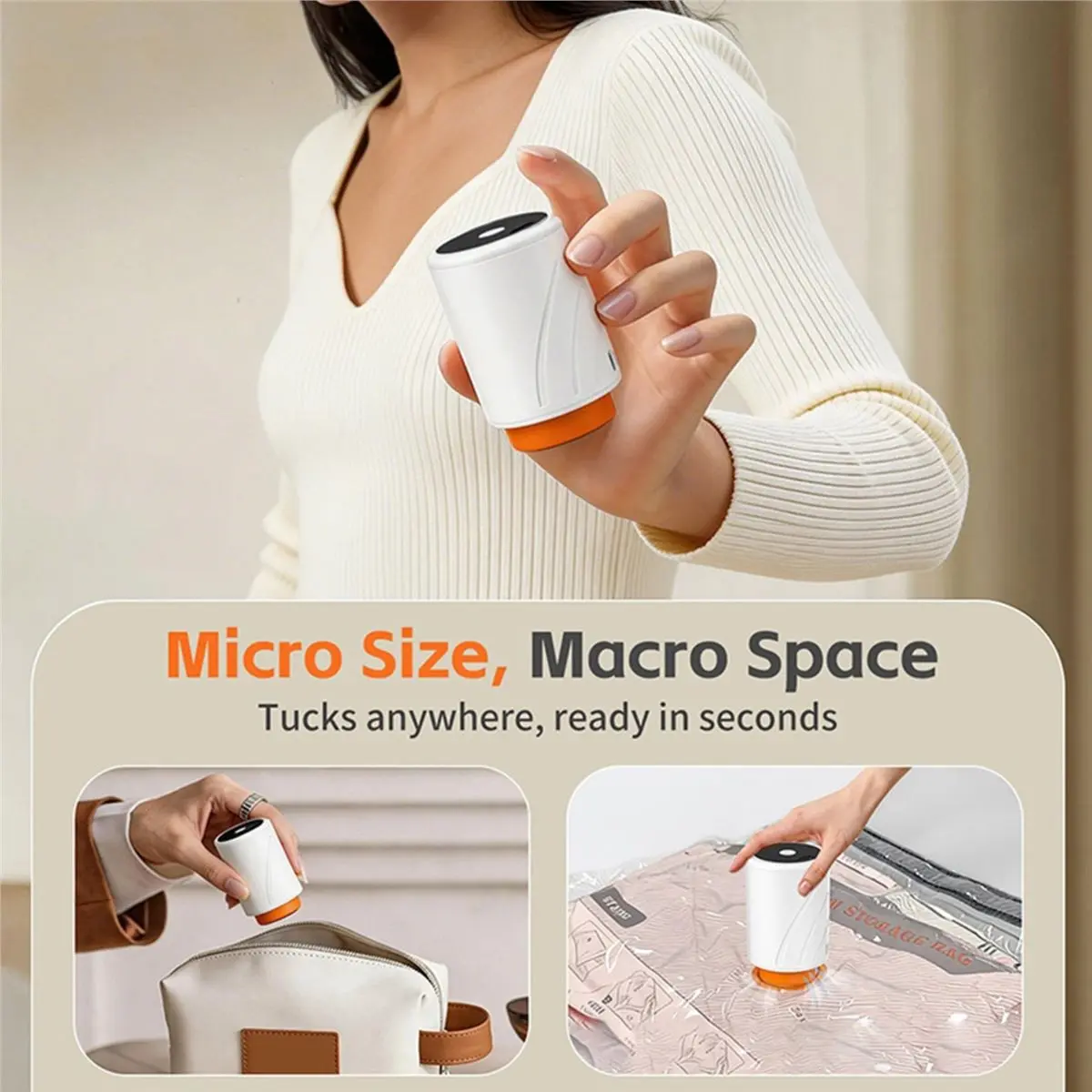 PROMOTION~ 12 Packs Vacuum Storage Bags with Rechargeable Air Pump, Vacuum Seal Bags for Clothing Blankets Bedding, Space Saver