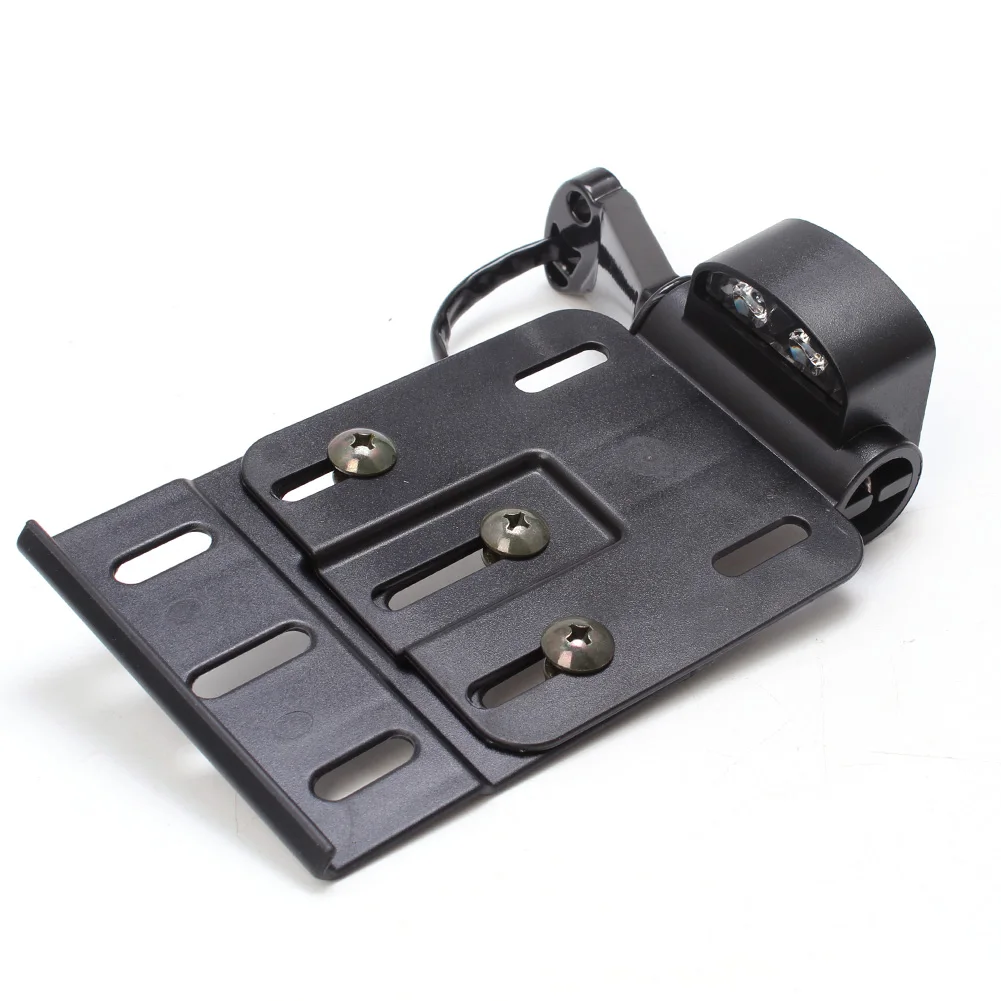 Motorcycle Telescopic Folding LED Light Side Mount License Plate Holder For Harley Dyna Sportster 883 1200 XL 07-16
