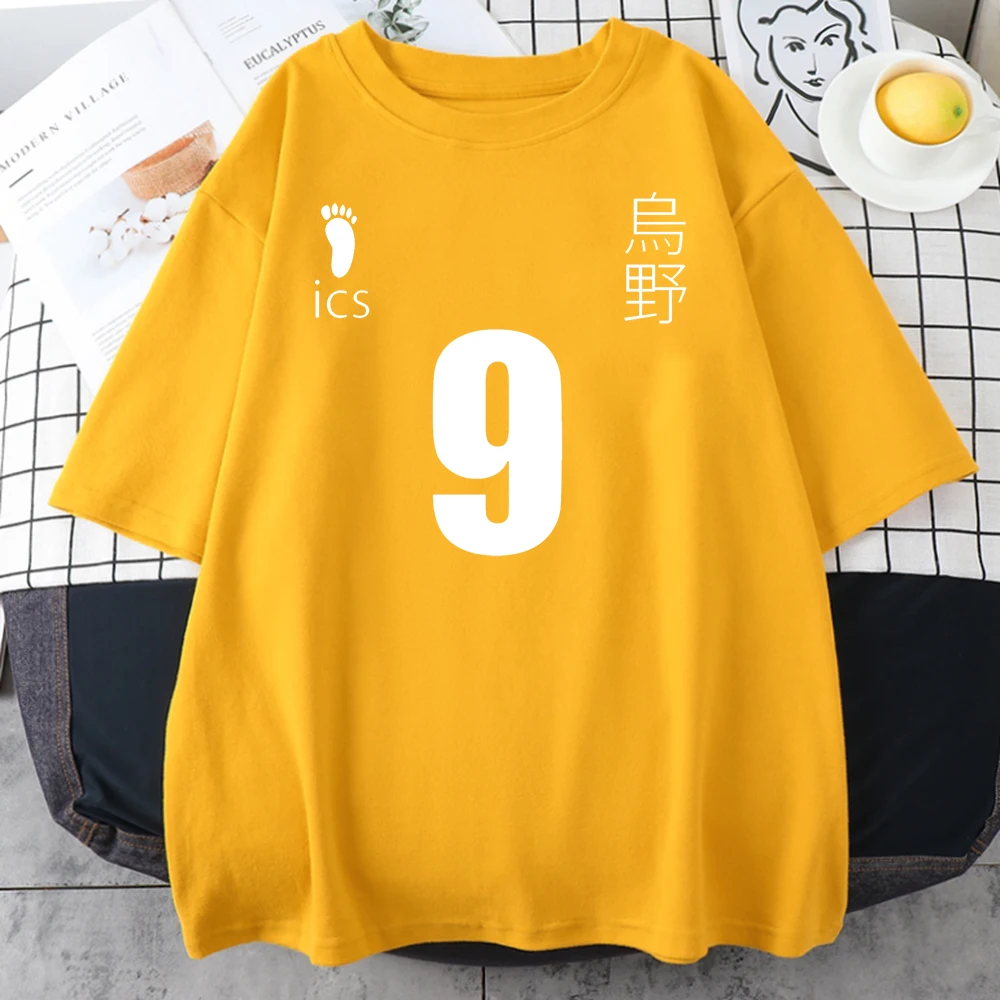 Kageyama Tobio Anime Haikyuu Print Mans Cotton T-Shirts Personality All-math Oversize Tops Summer Breathable Men Short Sleeve