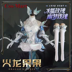Cos-Mart Game LOL Zyra/Rise Of The Thorns Cosplay Costume Valentine's Day Crystal Roses Dress Activity Party Role Play Clothing