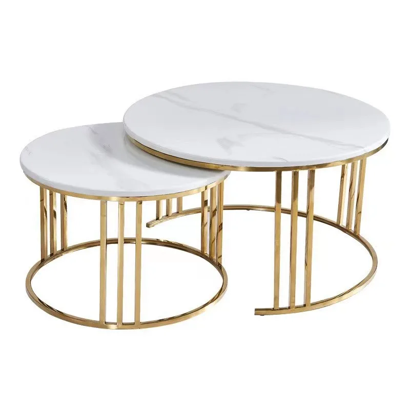 

Nordic stainless steel living room marble edge household small small apartment