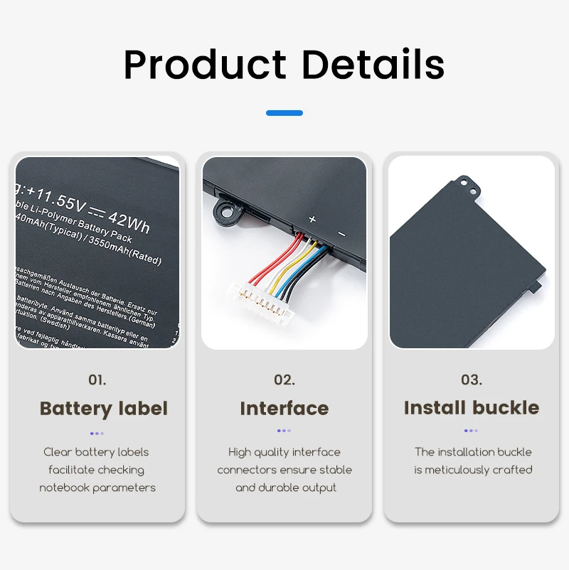 B31N1911 Laptop Battery For ASUS VivoBook Flip 14 TM420IA TP470EA M413DA M413DA-EK162T M413DA-EK007T X421DA X421E M1502IA 42Wh