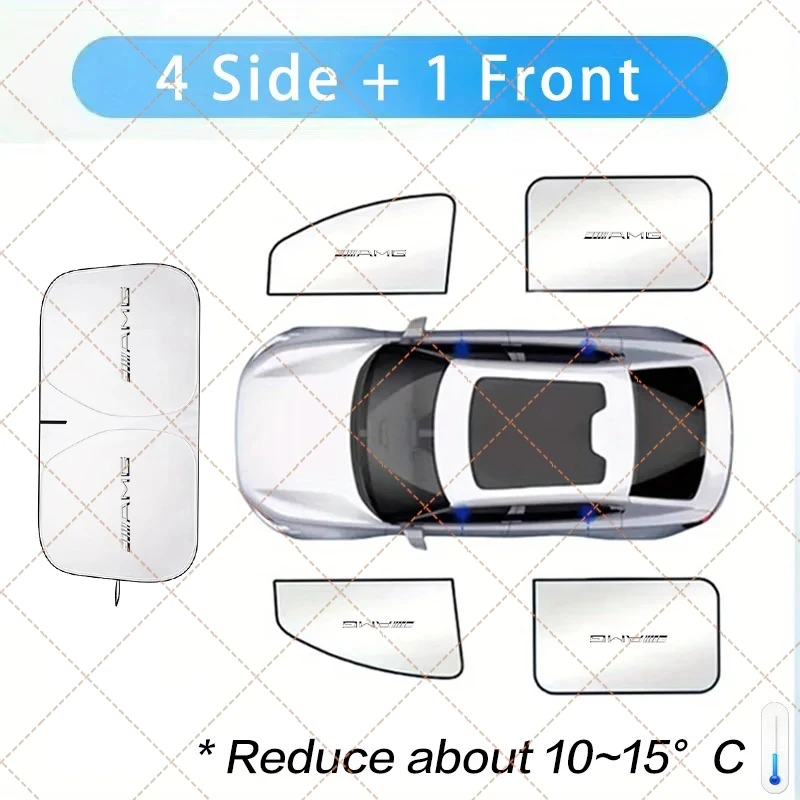Car Windshield Sun Shade Visor UV Protection Shield For Mercedes Benz AMG W204 W205 W203 W211 W212 W213 W201 W210 Class A B C E view 6