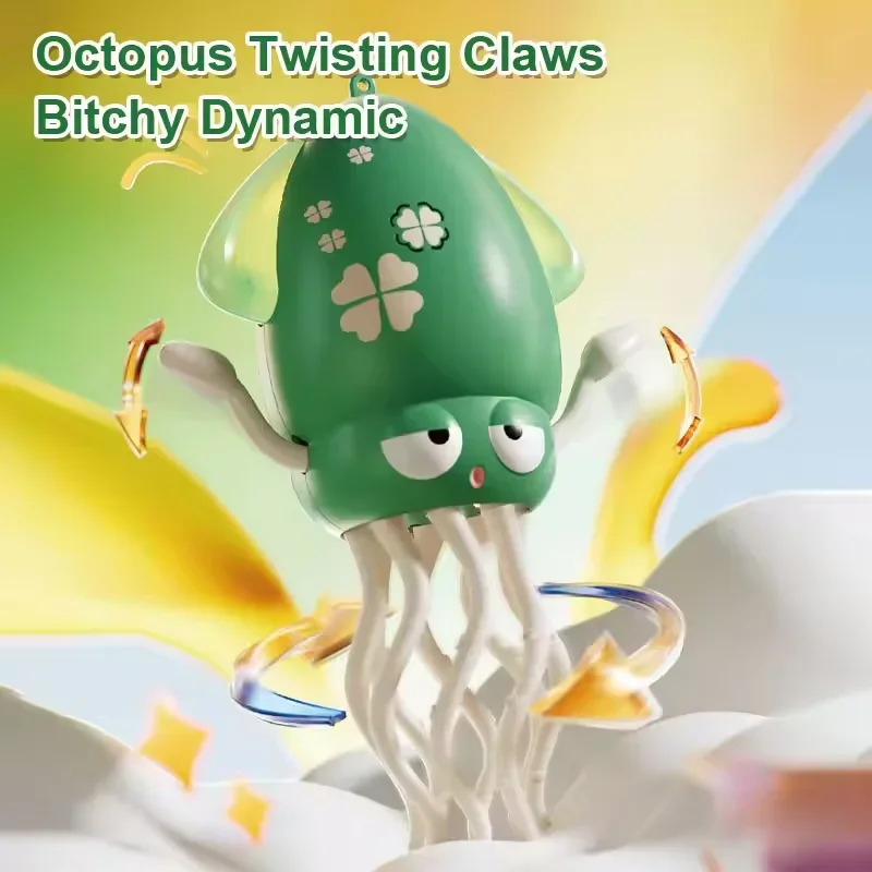 Octopusspeelgoed Creatief Dansende Octopus Automatische detectie Obstakels vermijden Elektronisch huisdier met muzieklicht Kerstcadeau voor kinderen