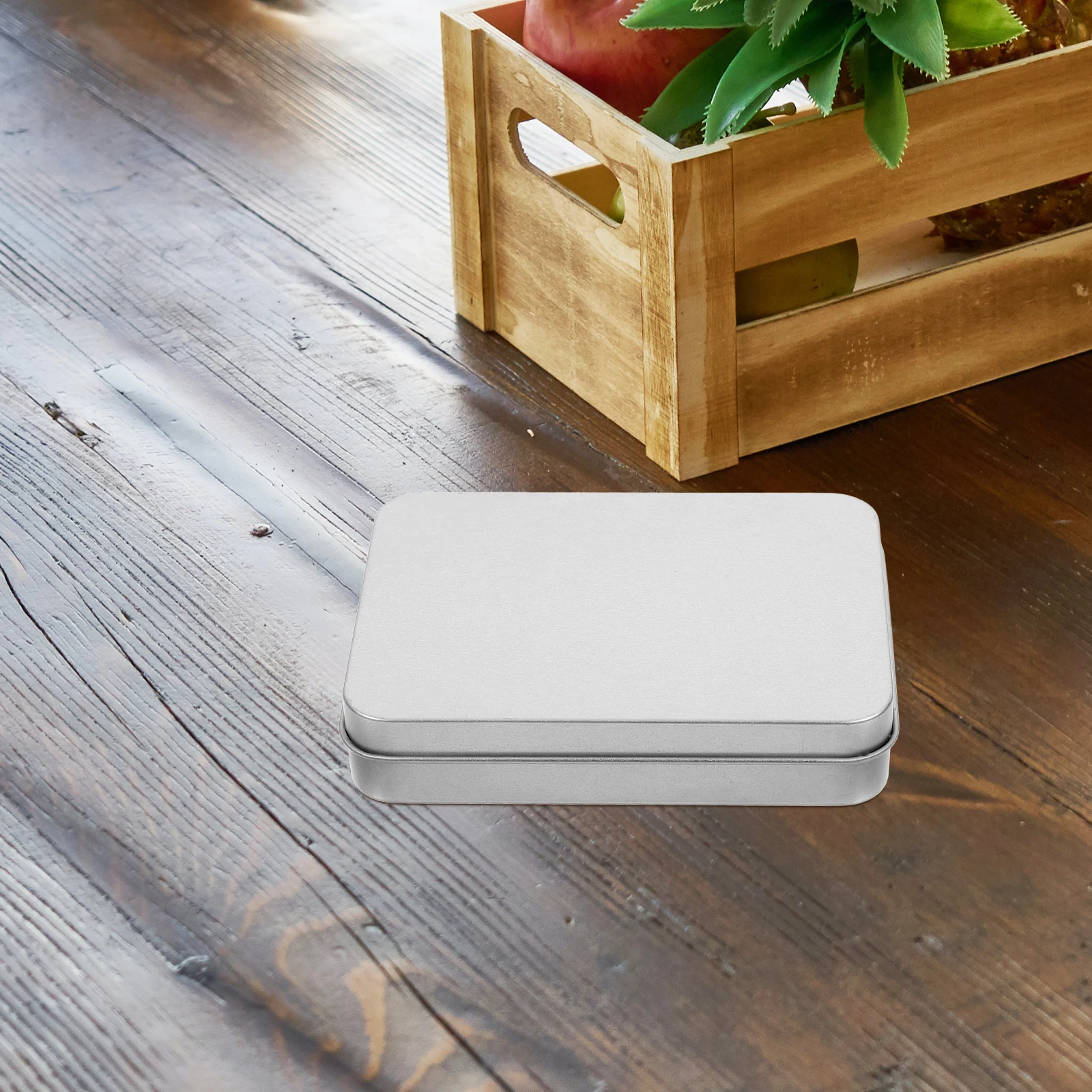 

Stylish Rectangular Box With Lid Durable Metal Candy Container Leak Proof Storage Travel Mini Boxes Small Portable Gift