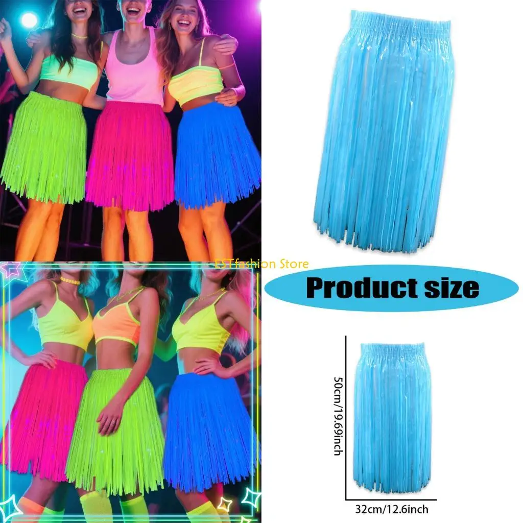 

Y5GC блестящая юбка с запахом, шарф для танца живота, юбка из фольги с бахромой, костюм рейва, неоновые вечерние украшения для и