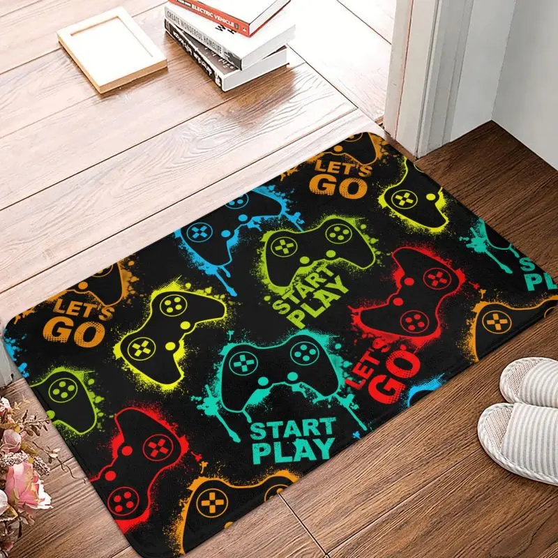 Game Controller Front Floor Door Entrance Mats Indoor Gamer Gift Kitchen Bath Doormat Bedroom Carpet Rug