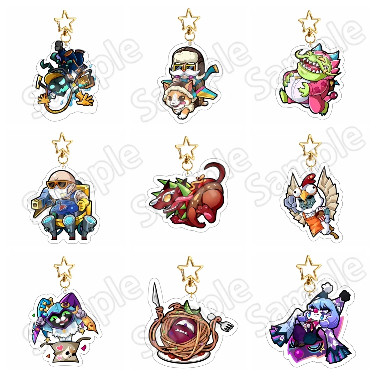 Genuine League of Legends Game Peripherals, 6cm Acrylic Pendant Keying, Anime Character Collectible Accessories