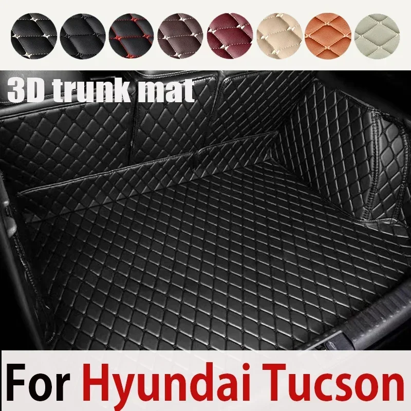 Car Trunk Protection Mats For Hyundai Tucson 2021 2022 2023 NX4 N Line Cargo Liner Carpets Cover Pad Accessories Interior Boot