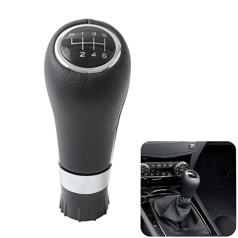 6 Speed Car Gear Shift Knob Handle Lever Shifter Stick Black Fit For Mercedes-Benz C E GLK Class W203 W209 C207 W204 W212 X204