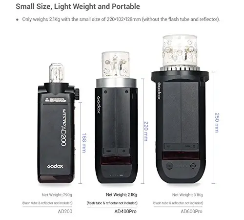Godox AD400Pro 400Ws TTL Outdoor Flash Strobe 1/8000s HSS Fast Recycle for Canon Nikon Sony
