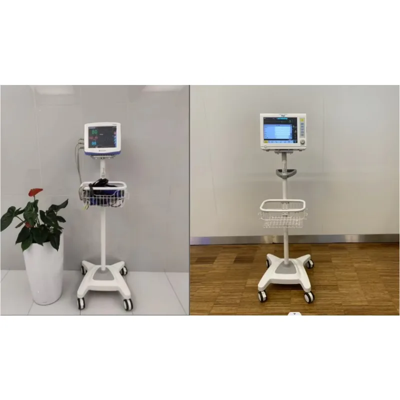Patient Monitor Trolley Vital Sign Monitor Roll Stand Medical Cart Hospital Trolley