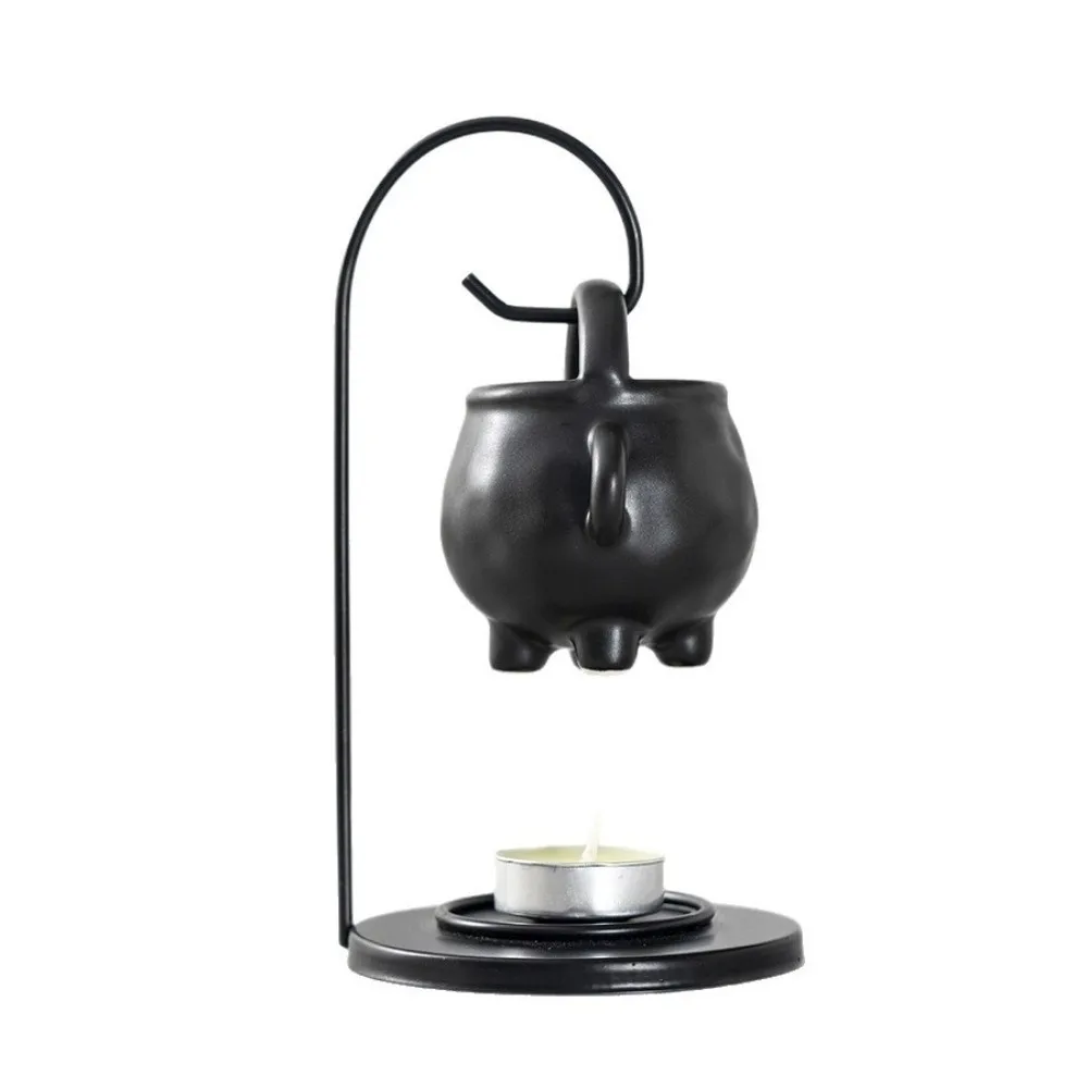 Creative Multi-functional Aromatherapy Burner Decorative Handmade Ceramic Oil Diffuser with Iron Hook Aroma Diffuser Yoga