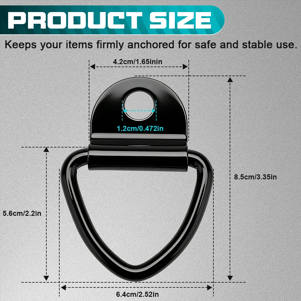 V-Ring Bolton Trailer Cargo Tie Down,for Trailers,Trucks  Replacement for D-Ring Plastic Flush Mount Pan Fitting Tie-Downs