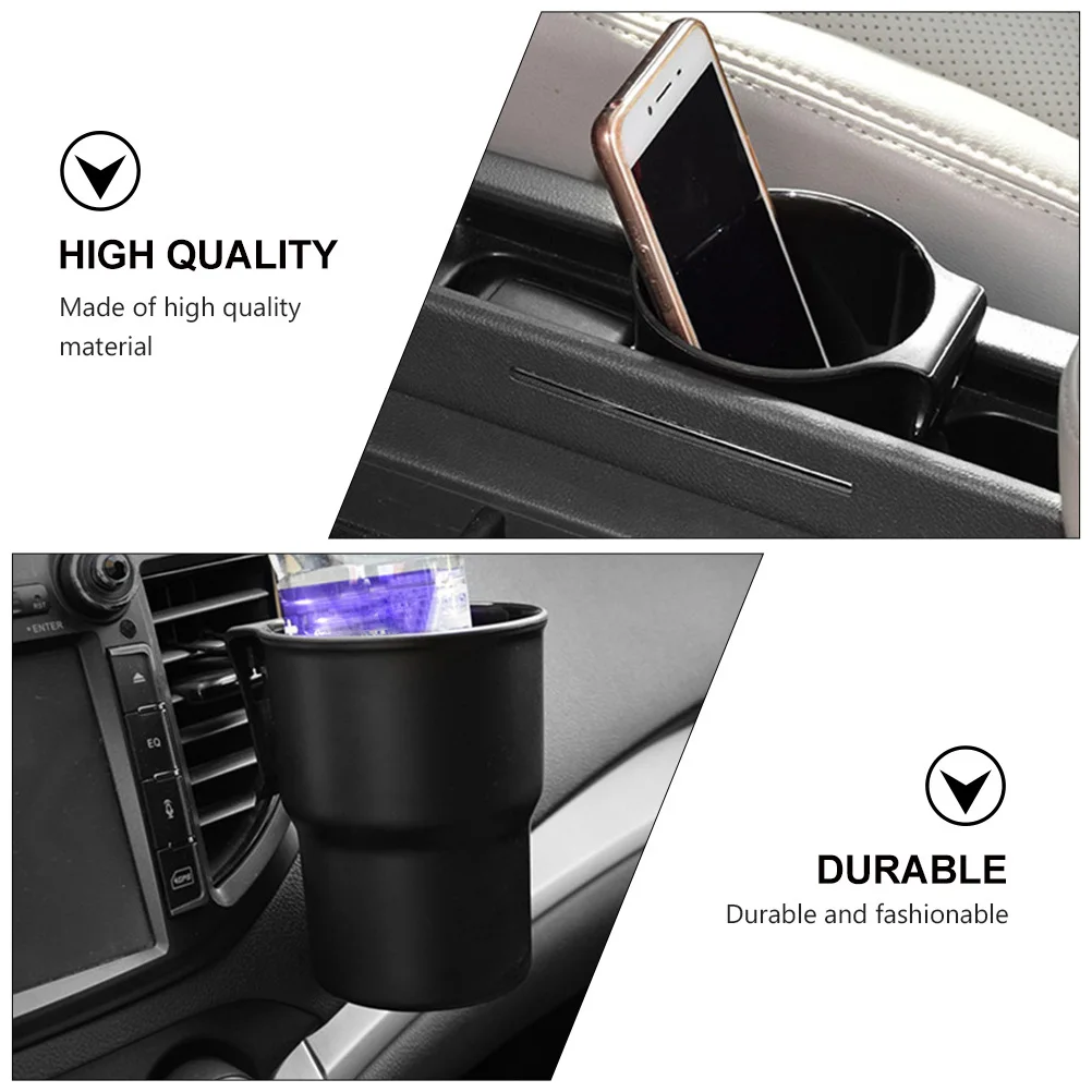 

3pcs Car Storage Box for Cup Holder Multi-functional Container Durable PP Material with Clips Office Stationery Keys Trash Bin