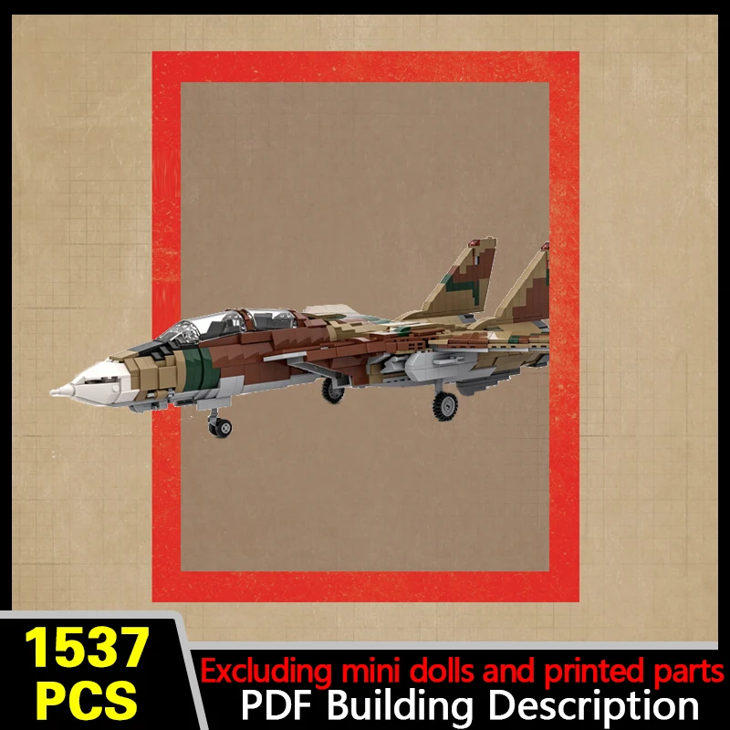 F-14 Modern Fighter Aircraft Model MOC Building Bricks War Equipment Modular Technology Gifts Holiday Assemble Children Toy Suit