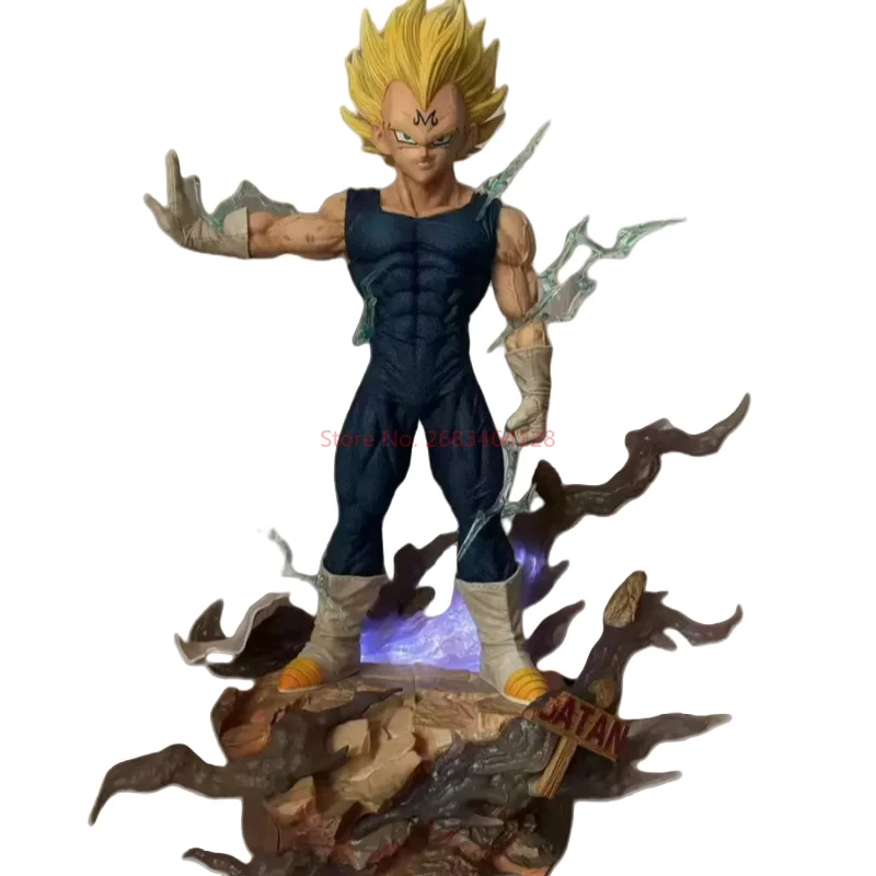 New 33cm Anime Dragon Ball Z Figure Majin Vegeta Pvc Figurine Replaceable Hands Head Action Figures Collection Model Toys Gifts