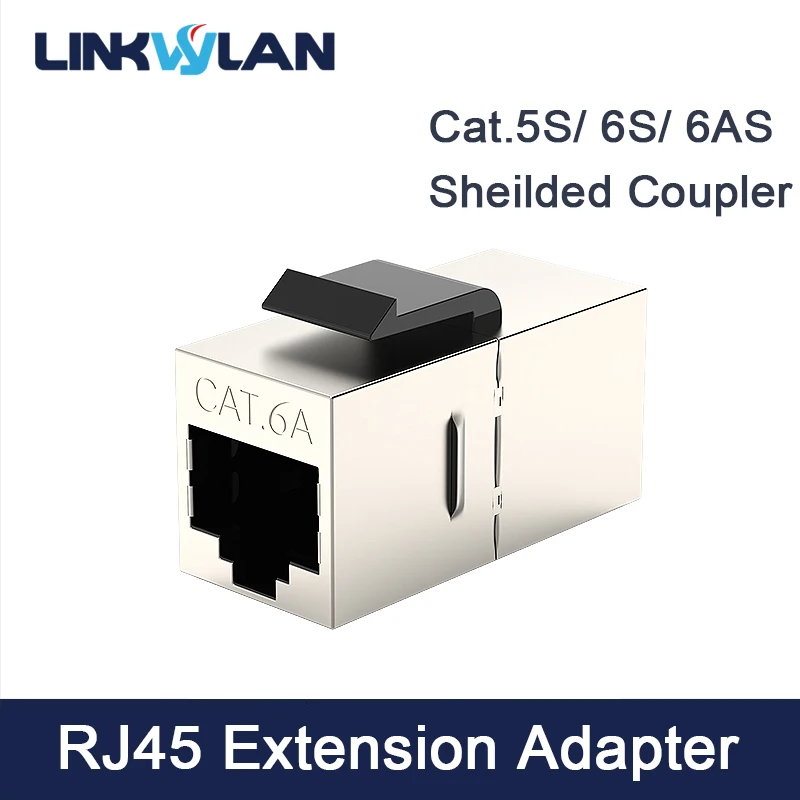 Linkwylan Keystone Jack Rj45 łącznik liniowy dla CAT6A/CAT6/CAT5E ekranowany RJ45 8P8C łącznik żeński na żeński