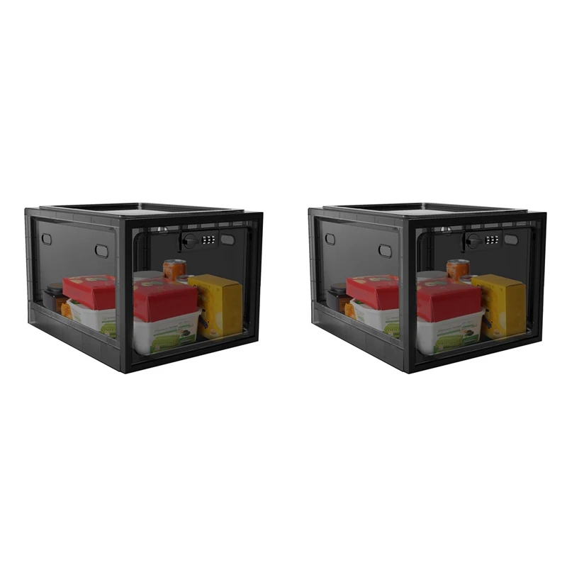 New-2X аптечка с замком, ящик для хранения сотового телефона, запираемый ящик для хранения, ящик для хранения продуктов с замком для холодильника, шкаф для хранения планшета, черный