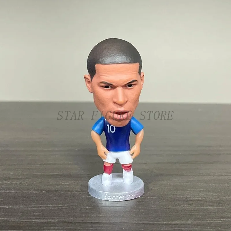 Mini Fußball Star Figur Auto Ornamente Sammlung Modell Sport Figur Puppe 6,5 cm Fußballspieler Spielzeug Souvenirs für Fans Geschenke