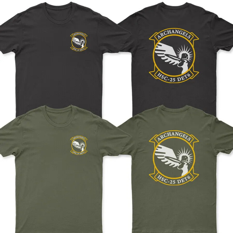 

Archangels Helicopter Sea Combat Squadron (HSC) 25 Detachment 6 T Shirt New 100% Cotton Short Sleeve O-Neck Casual Mens T-shirt