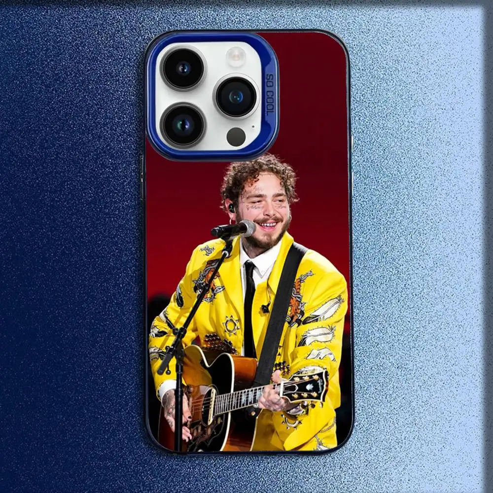 حافظة هاتف Post Singer M-Malone لهاتف iPhone 17,16,15,14,13,12,11,Pro,Max,Plus,E,SE4,Air,Mini Blue IMD Box