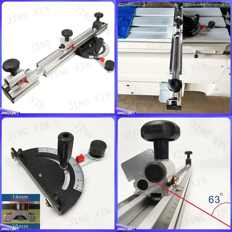 custom for Miter Gauge Aluminum Fence Precision Sliding Table Saw Telescopic Angle Backstop Precision Cutting Guide Angle