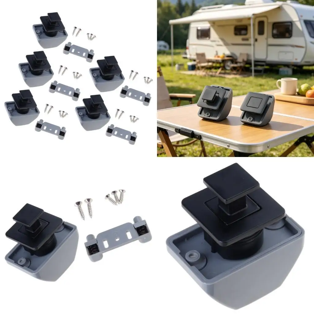 Secure Push Button Locking Mechanism Convenient Single Button Lock Simple Installation for Camping Trailers & Boats  
