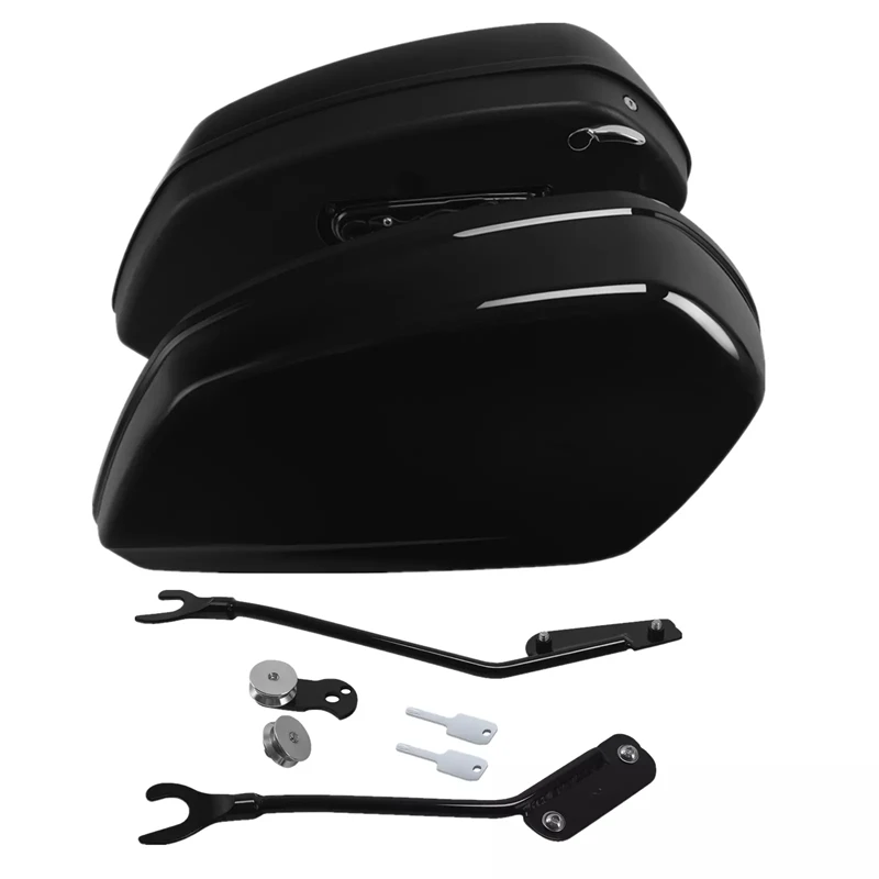 Gloss Black Saddlebags Bags For Harley Softail Low Rider ST FXLRST 2022-2024