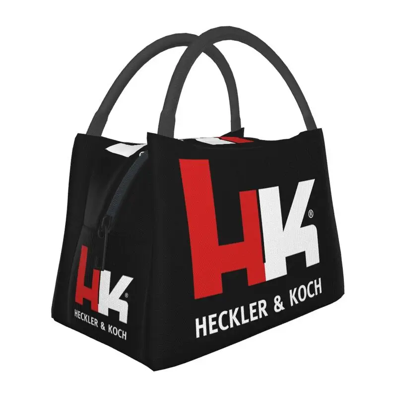

HK Heckler Firearms Koch Gun Термоизолированная сумка для обеда Женская портативная сумка для обеда Открытый кемпинг Путешествия Хранение еды Коробка для еды