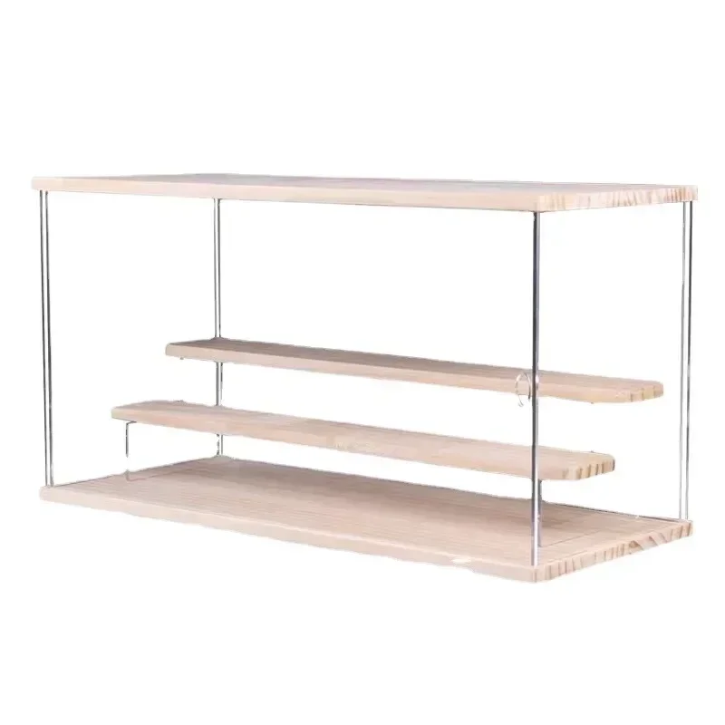 2-5 Tier Acrylic & Wooden Display Stand - Clear Showcase Riser for Figures, Perfumes & Collectibles, Storage Box