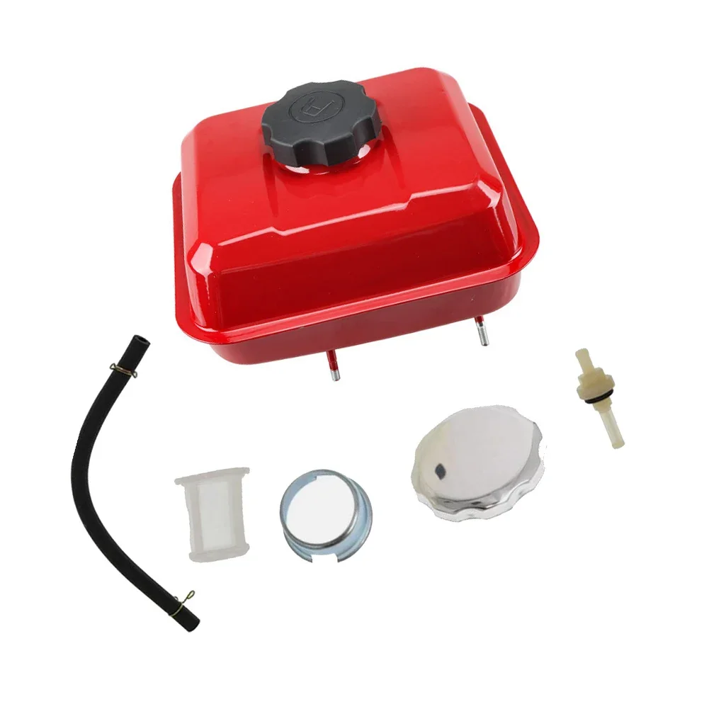 3.6L Fuel Tank Assembly For Honda GX140--GX160-GX200 With Cap And Filter Red Black Replacement Part For Outdoor Garden Tool view 2