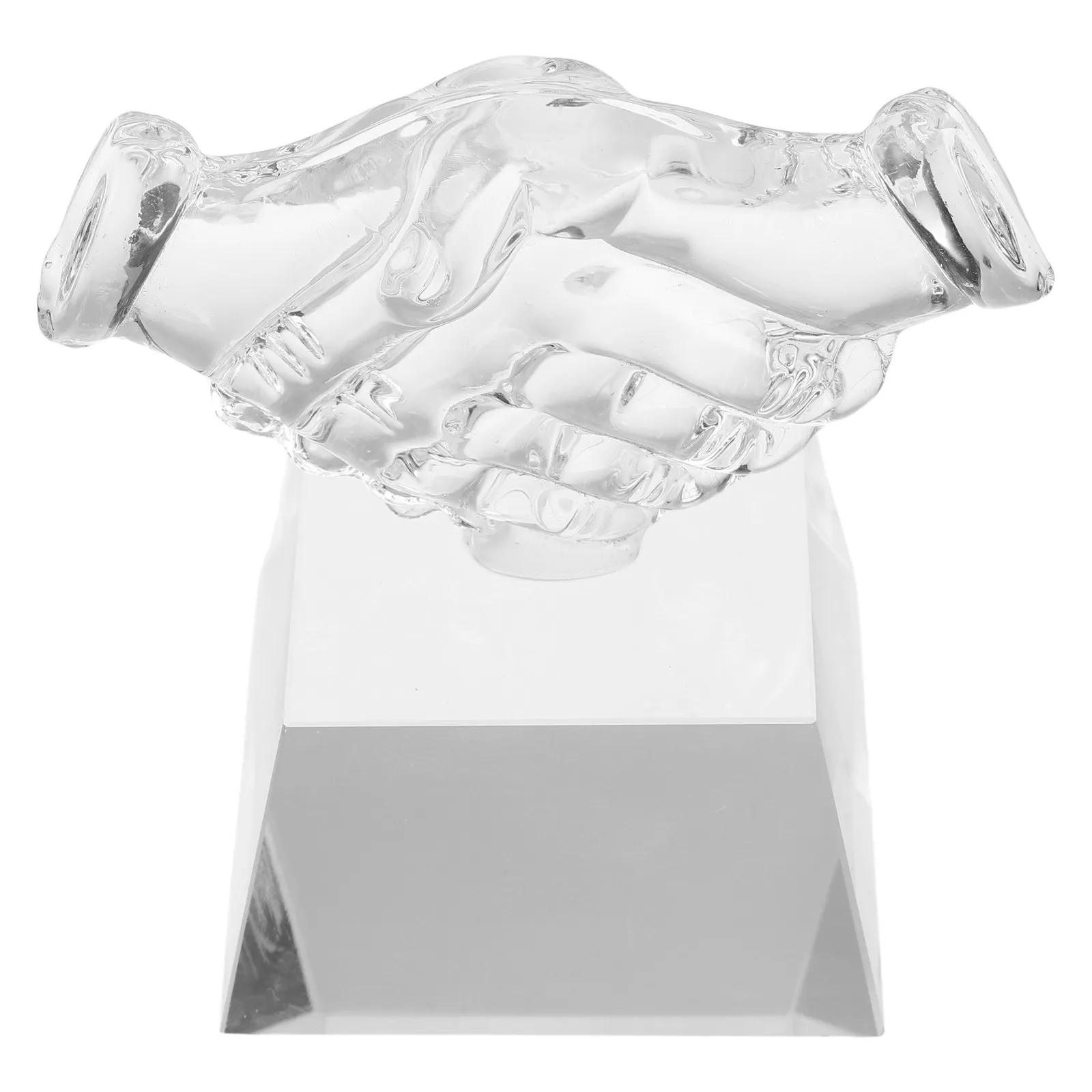 Crystal Trophy Handshake Design Award Teamwork Recognition Prize Cartoon Sports Graduation Classroom Rewards
