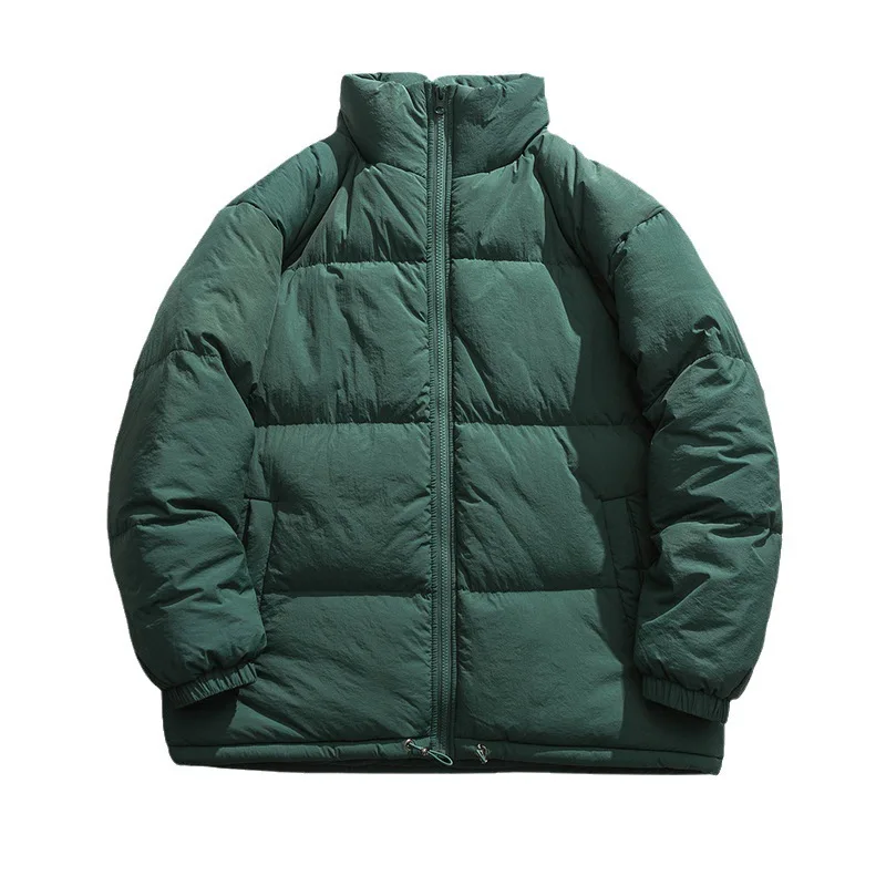 Men Large Size Green Orange Puffer Jacket Oversize Casual Thick Coat Stand Collar Quilted Jacket Parkas Male Outerwear 4xl 5xl