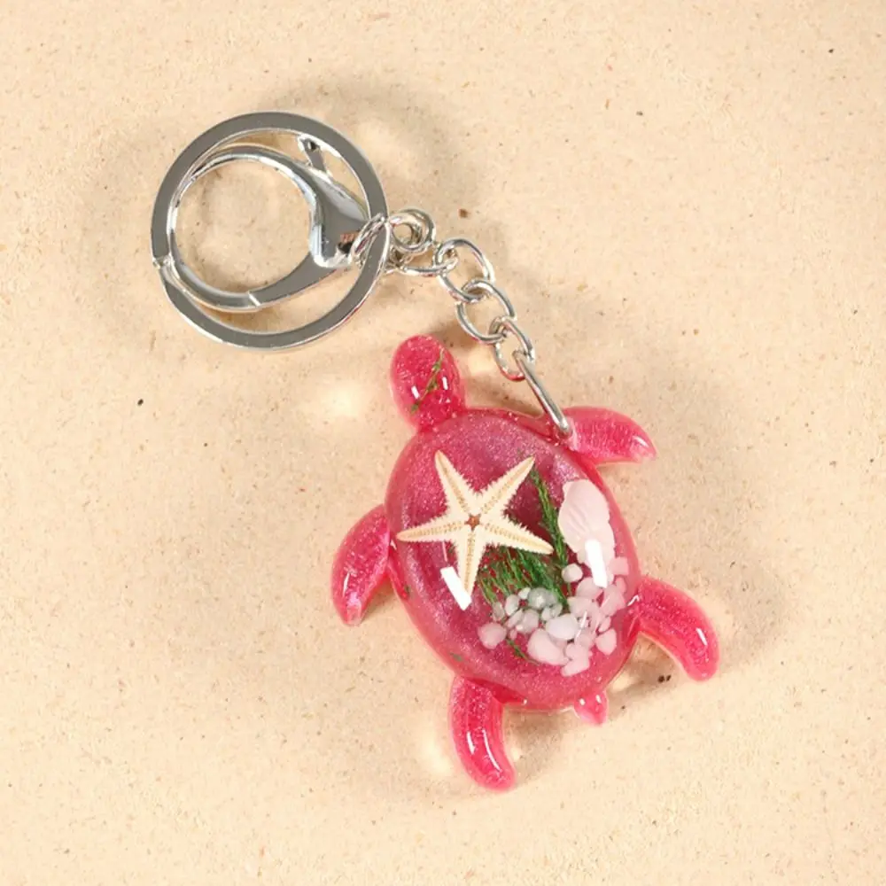 

Glow-in-the-dark Little Turtle Keychain Cartoon Tortoise Starfish Luminous Turtle Key Ring Colorful Korean Style