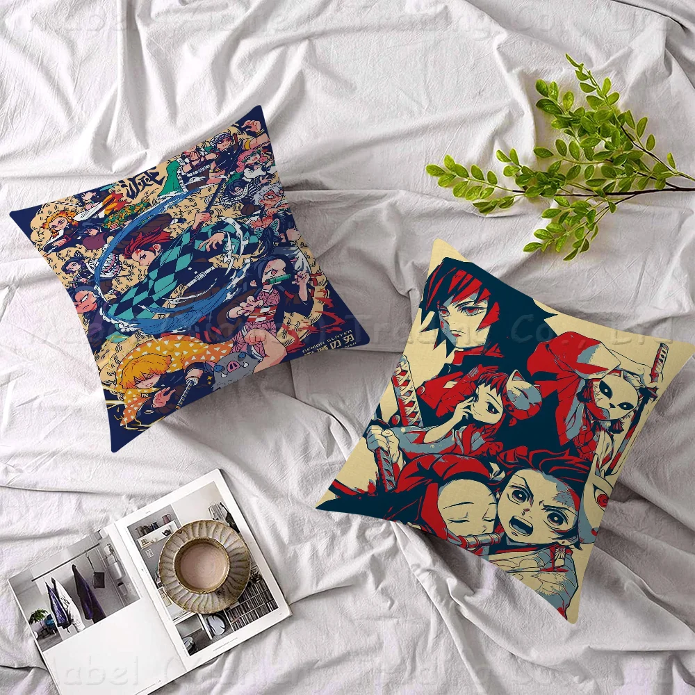 Anime Demon Slayer Personalized Pillow Dust Cover Bedroom Kids Party Decoration Pillowcase Birthday Children Gift