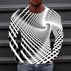 Men's T shirt Tee Graphic Gradient Crew Neck Clothing Apparel 3D Print Outdoor Daily Long Sleeve Print Fashion Designer Vintage