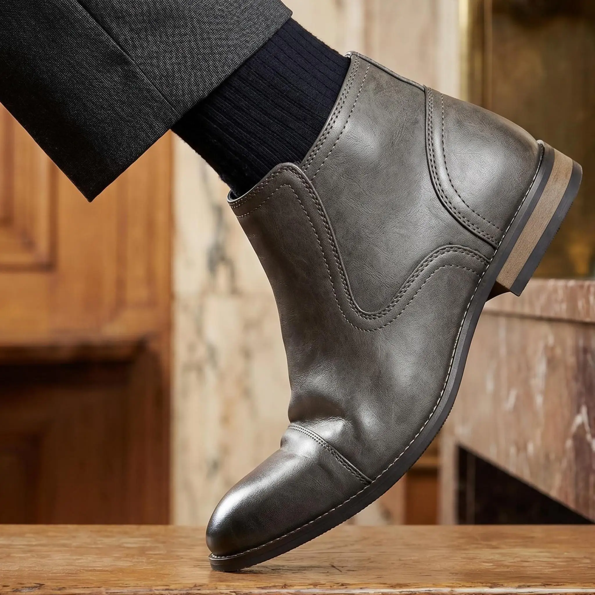

Boots Men Comfortable Fashion 2025 Brand Boots Leather