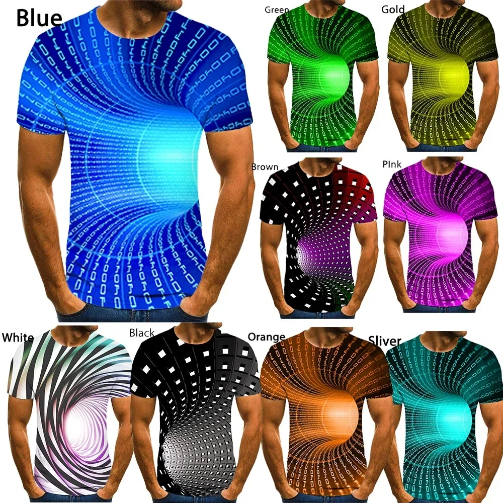 Fashion Newest summer 3D Printing T Shirt Vertigo Hypnotic Unisex Funny Short Sleeved Tees Men/women Tops Pullover Tee Plus Size