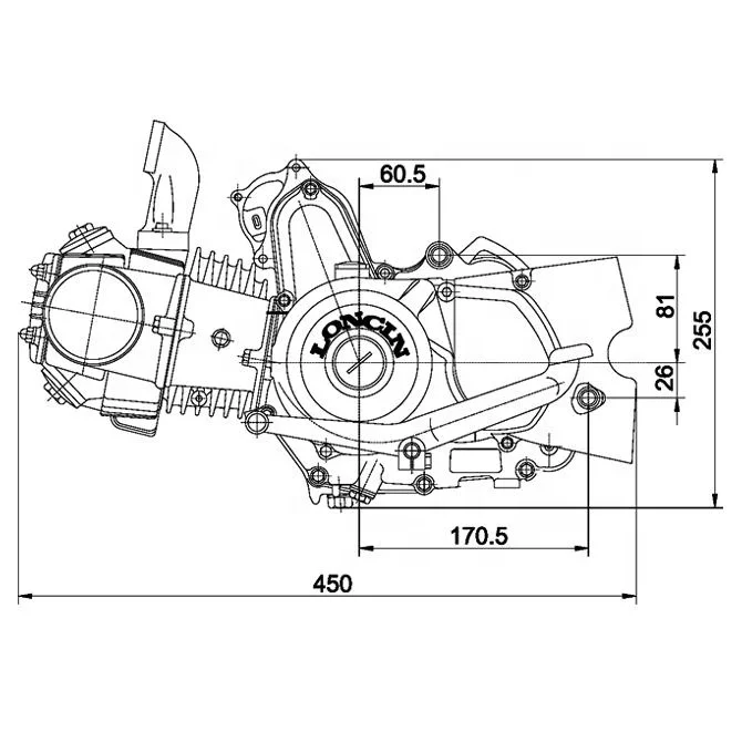 C100 C110  C125 Motorcycle Engine Assembly Motorcycle Engine Assy Without Back Cover And Accessories