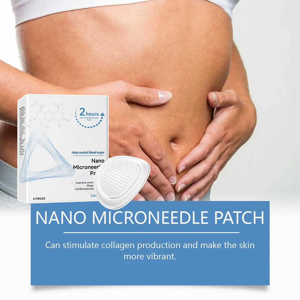 4pcs/Box Nanos Microneedles Patch For Weight Loss Ultra-Thin Microneedles Painless For Men Women