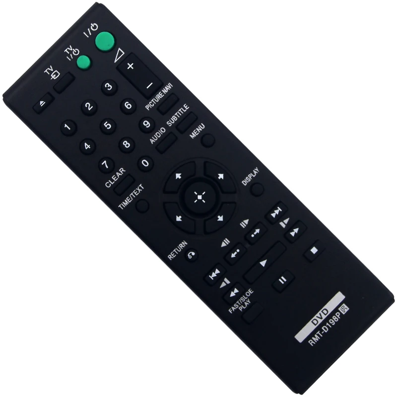 The RMT-D198P remote control is compatible with Sony DVD SR760 SR170 DVPSR170 DVPSR370 RMTD198P