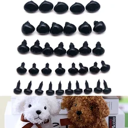 50/100pcs Black Plastic Safety Noses for Toys Amigurumi Dolls Stuffed Teddybear Animals Diy Kit Crafts Come with Plastic Washers