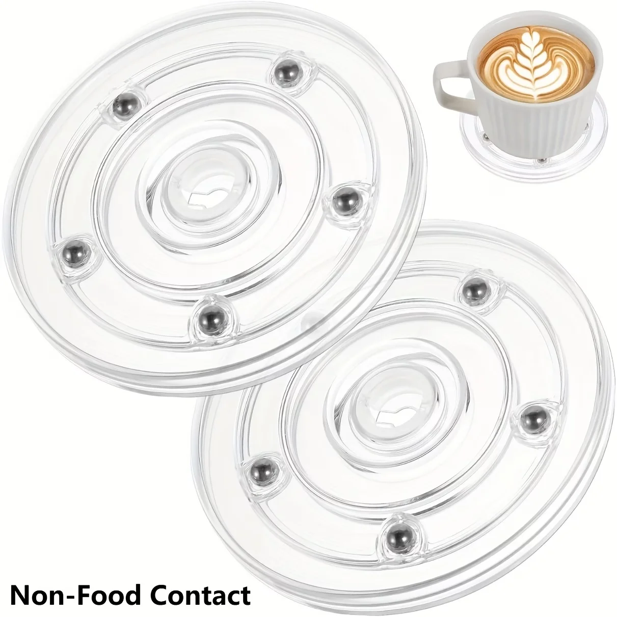 Acrylic 360‑Degree Rotating Tray Set, Transparent Rotating Display Stand, Multi‑Purpose Organizer Tray, for Bathroom, Kitchen